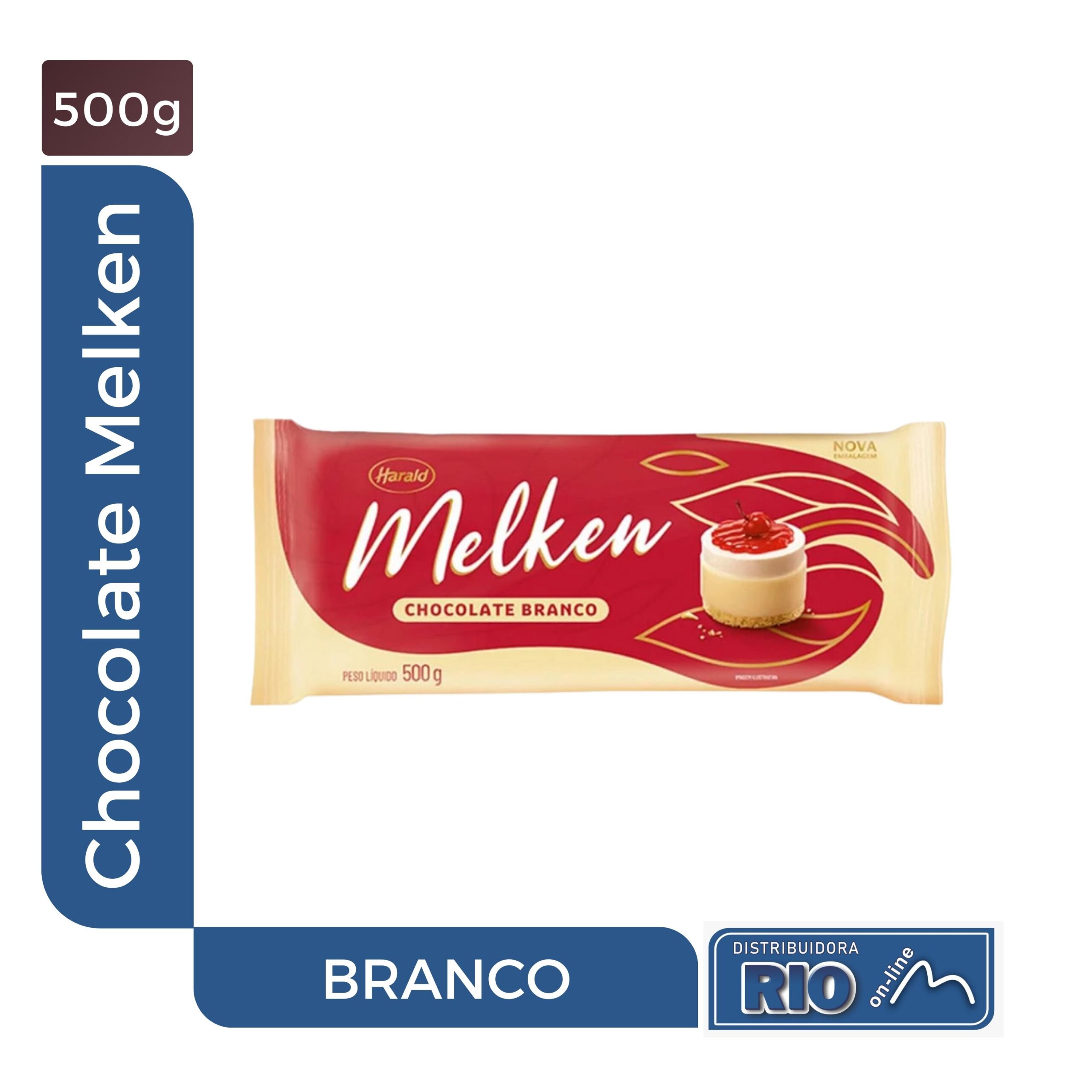 Chocolate Branco Melken Barra 1,01Kg HARALD